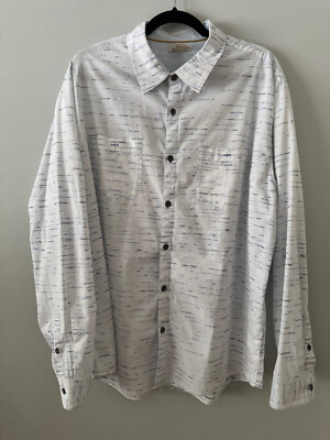 Carbon2Cobalt Long-Sleeve Creekside Knit Shirt in 100% Cotton Size Large