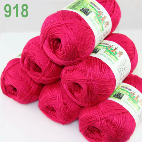 Sale Lot 6SkeinsX50g Soft Bamboo Cotton Baby Wrap Hand Knitting Crochet Yarn - Picture 23 of 45