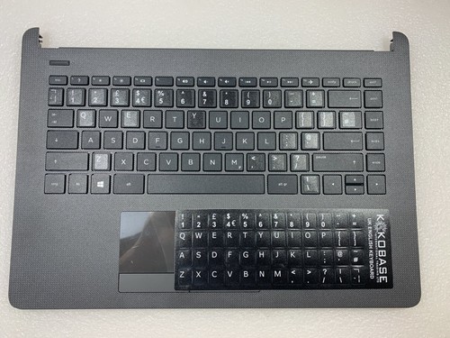 HP 240 245 G6 Laptop 929159-031 Handauflage UK Englisch Tastatur mit Aufkleber NEU - Bild 1 von 4