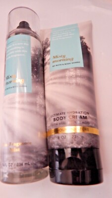 SET 2 Bath & Body Works MISTY MORNING Fine Fragrance Body Mist +