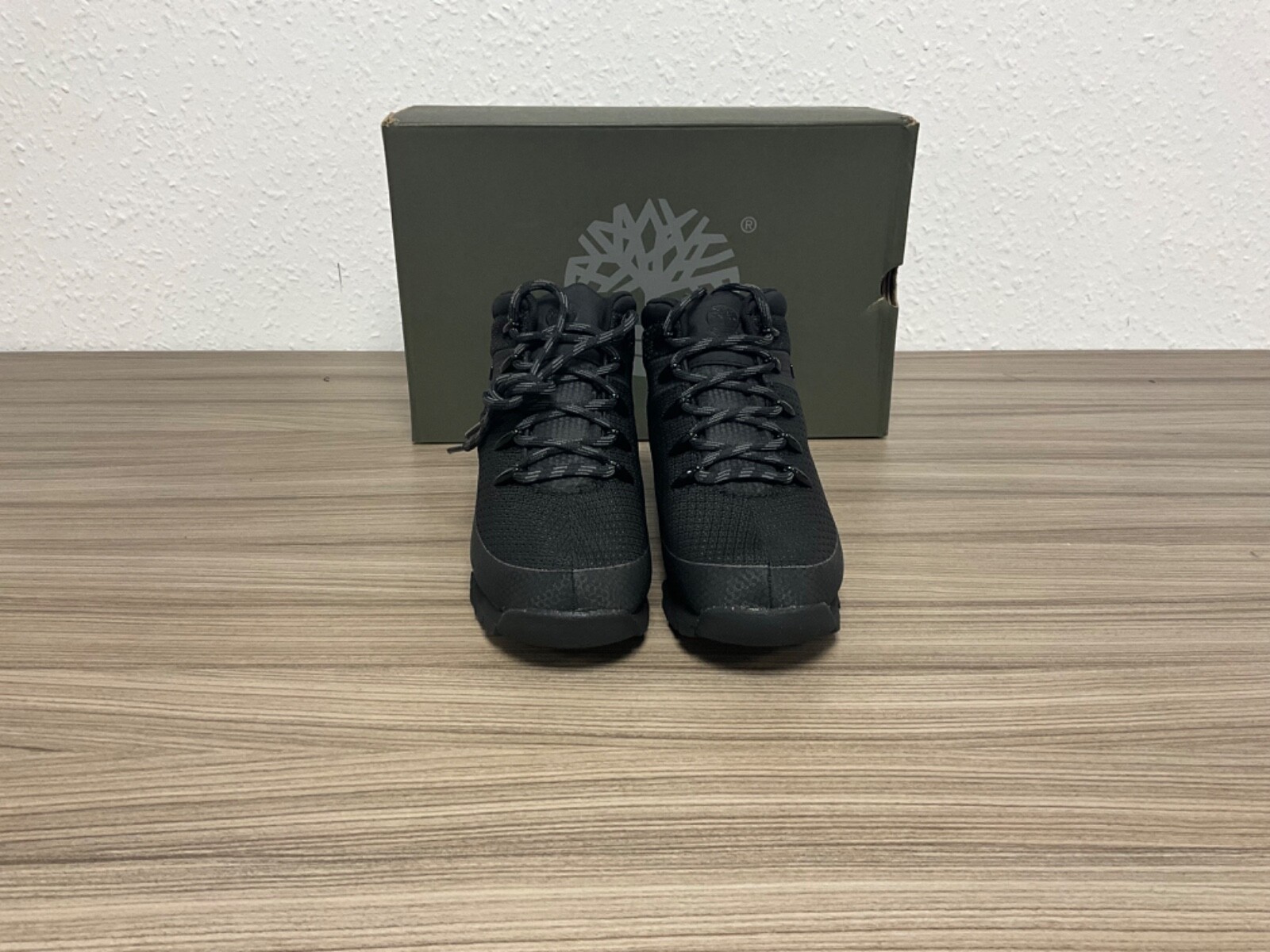 New Timberland Euro Sprint Mid Hiker Black uk 7 RRP £130 #UA73 image 2