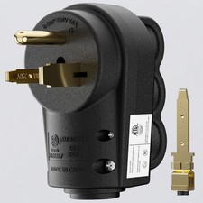 1 Pack 2-in-1 NEMA 6-30P & 6-50P Male Plug Heavy Duty 220 Plug 3 Prong, 30/50 Am
