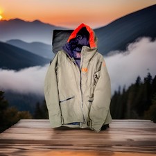 Helly Hansen Ski Jacket Olive with Orange Tri...