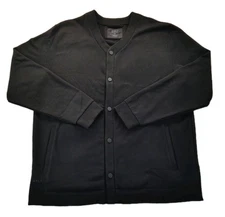 BYLT Premium Basics Coastal Overshirt Mens XL Fawn Shirt Jacket Snap Up Black 