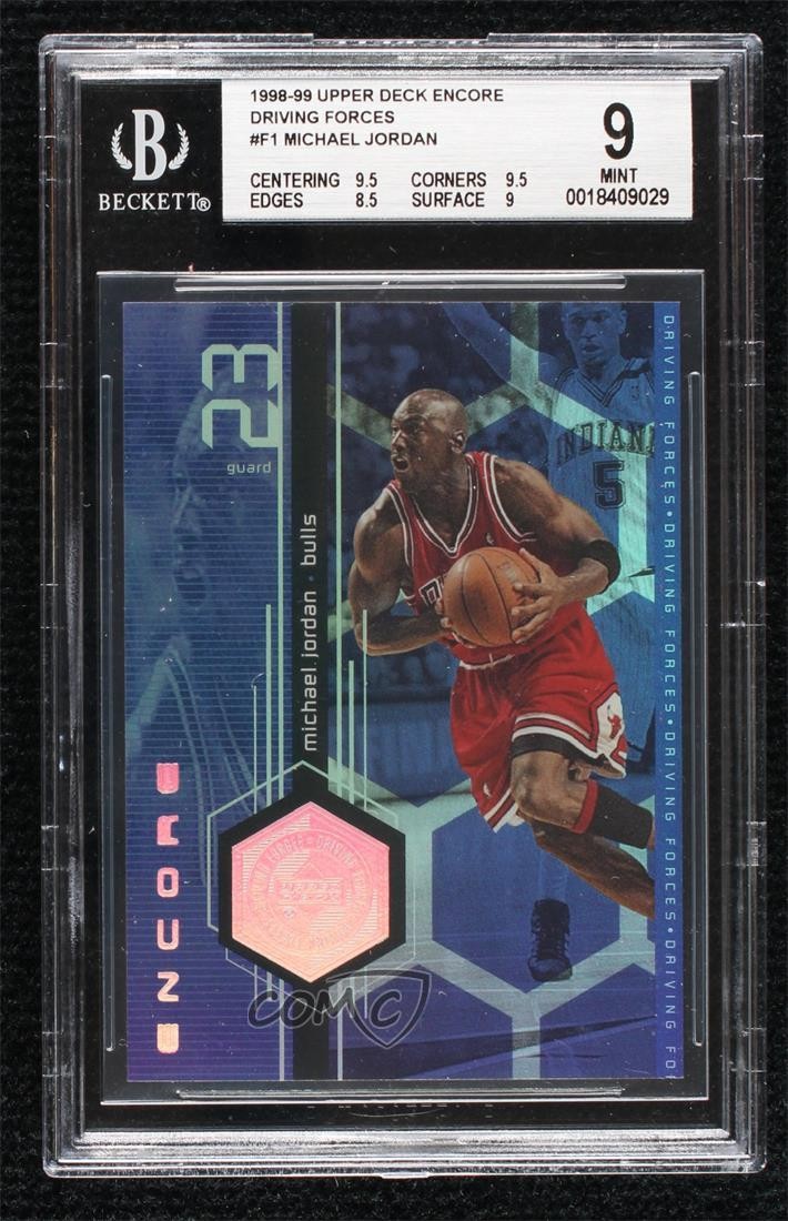 1998-99 Upper Deck Encore Driving Forces Michael Jordan #F1 BGS 9 MINT HOF 9l4