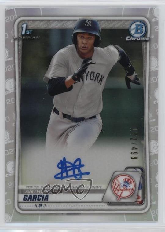 2020 Bowman Chrome Prospect Refractor 172/499 Anthony Garcia #CPA-AG Auto v9t