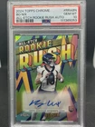 2024 Topps Chrome Bo Nix All-Etch Rookie Rush Auto #RRABN PSA 10