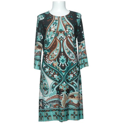 Coco Club, Kleid, Größe: M, Schwarz/Grün/Mehrfarbig, Elasthan/Polyester #4y0