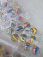 Lot Of 20 Vintage Large Tri-Color Cat's Eye Shooter Marble 25mm 1 inch 1"