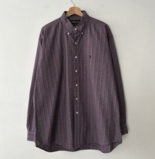 Vintage 90s Polo Ralph Lauren Plaid Long Sleeve Button Up Shirt Oxford Mens XL