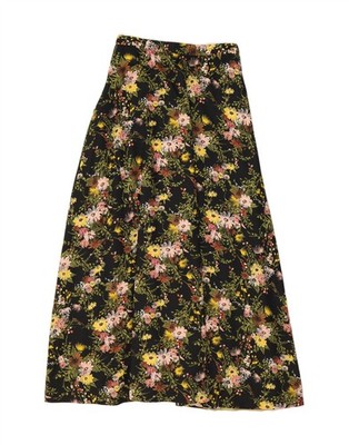 VINTAGE Damen Maxi Rock W28 Medium bunt geblümt DR43