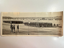 Original WWII U.S. Army Panoramic Photo Parade Camp Roberts CA 1941 42 5.6x14