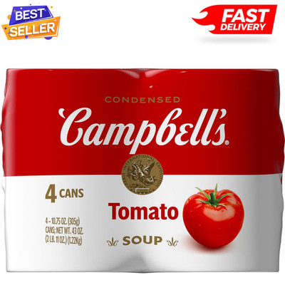 Campbell's Condensed Tomato Soup, 10.75 Ounce Can (Pack of 4)