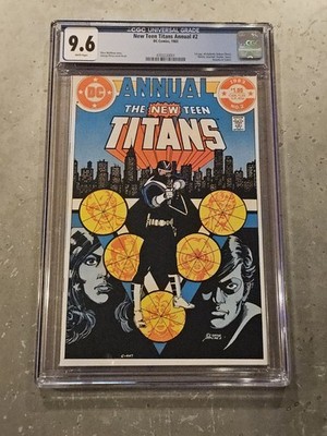 New Teen Titans Annual #2 1st VIGILANTE Peacemaker  1983 1st Harbinger CGC 9.6