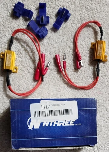 NThree Auto 2pcs LED Résistances de Charge Clignotant Erreur/Clignotant/Hyper Clignotant 25W