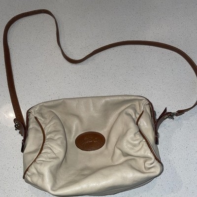 Guido Longinotti Firenze Crossbody Purse Beige Cream Leather 10  x 8  