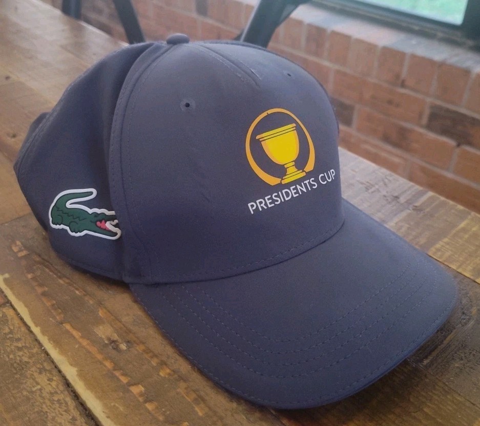 Lacoste Sport Presidents Cup Hat Cap Adjustable Strap Gray