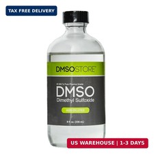 DMSO 8 oz. Glass Bottle Non-diluted 99.995 Pure Low Odor Pharma Grade Liquid Di