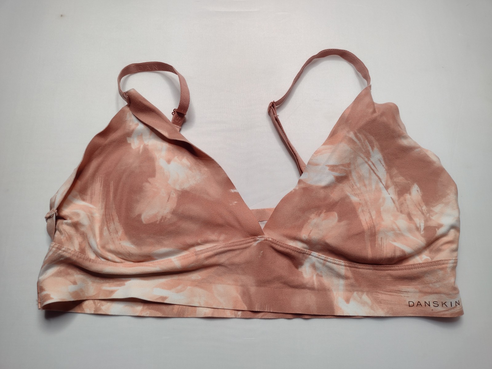 Danskin Bralette Bra Large Floral Wireless Wire Free Padded T-shirt R