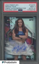 2024 Topps Finest UFC Refractor Miesha Tate 12/99 PSA 9 PSA/DNA 10 AUTO