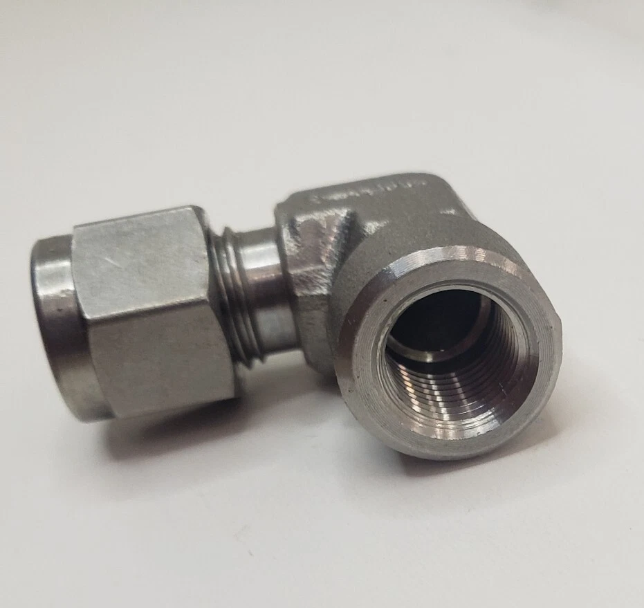 1 Swagelok Stainless Steel 1/4" x 1/8" Female Elbow SS-400-8-2 New Old Stock - Image 2 of 4