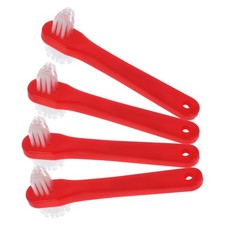 4 Pcs Dual Denture Brushes Portable Toothbrushes for Denture Cleaning