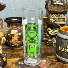 Don Beachcomber Tiki Bar Zombie Glass CANNIBALS Highball Tom Collins w/1 Swizzle