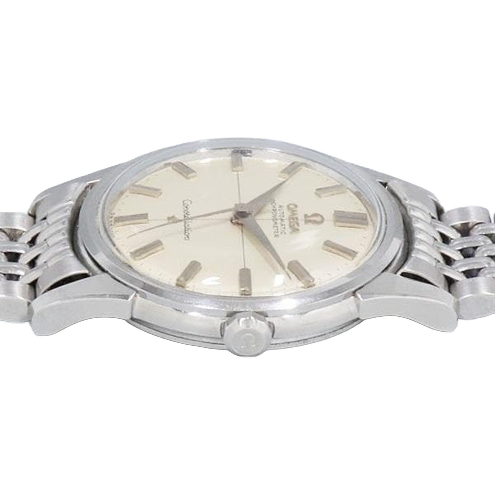 Pie Pan Vtg 1961 Omega Constellation Crosshair No Date Cal 551 Auto Watch Auth image 5