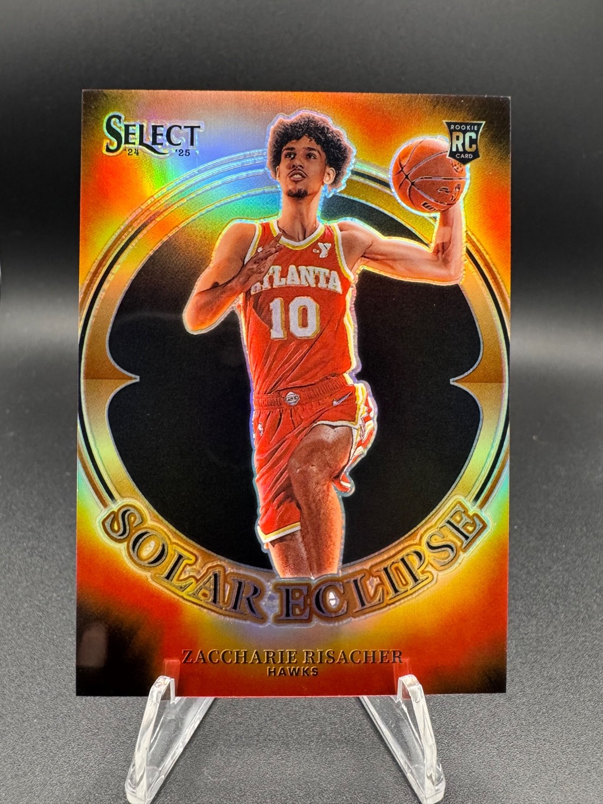 2024-25 Select Zaccharie Risacher RC SOLAR ECLIPSE #12 CASE HIT SSP Hawks Rookie