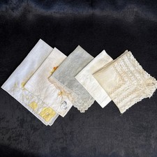 Vintage Set of Five 5 Handkerchiefs Hankies for Crafts