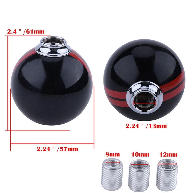 For ford Mustang GT500 6 Speed Manual Gear Shift Knob Shifter Black Round Ball Foto 3 de 4