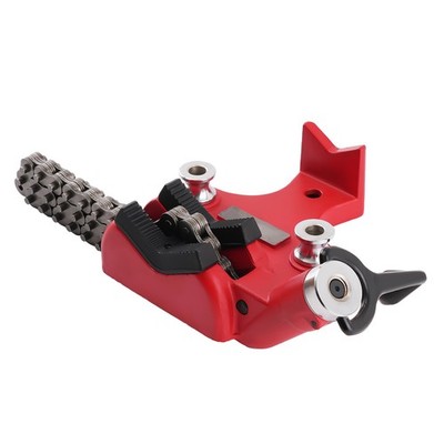 1/4''-6'' Bench Clamp Vise Chain 28'' Pipe Heavy Duty Cast Iron Steel Base