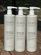 Zero % Body Wash Shower Gel 3 Pack 15oz Each