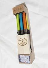 Jean Dubost Laguiole 6-Piece Steak Knife Set Multi Color Handles Made in France