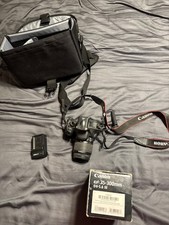 Canon EOS Rebel T5 DSLR Camera 18-55mm 75-300mm Lens Bundle 2 Batteries SD Bag