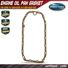 Engine Oil Pan Gasket Cork for Saab 9-3 1999-2002 9-5 1999-2009 900 L4 2.0L 2.3L