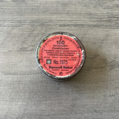 Dynamil Nobel  No.1075 Percussion Caps for Muzzle Loaders Empty Tin Can Only