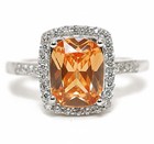 3CT  Padparadscha 925 Sterling Silver Ring Sz 6 — photo 1