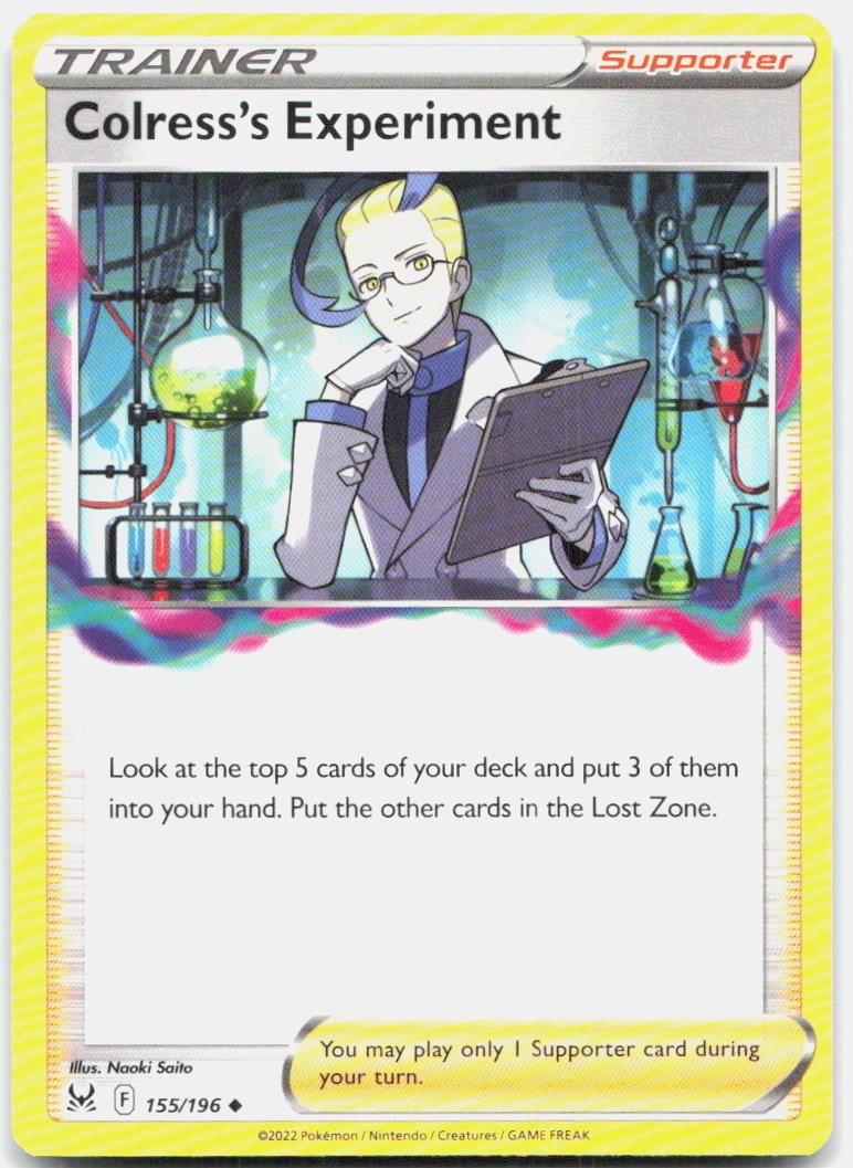 Colress's Experiment 155/196 Uncommon Lost Origin Pokemon Near Mint
