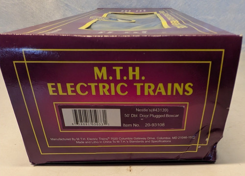MTH 20-93108 Nestlé's (#43139) 50' Dbl. Puerta enchufada C-10 nueva en caja | Condition: New