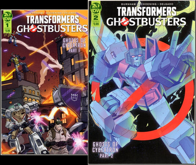 TRANSFORMERS GHOSTBUSTERS #1A + 2B (2019 IDW)   1ST Print Set! VFNM