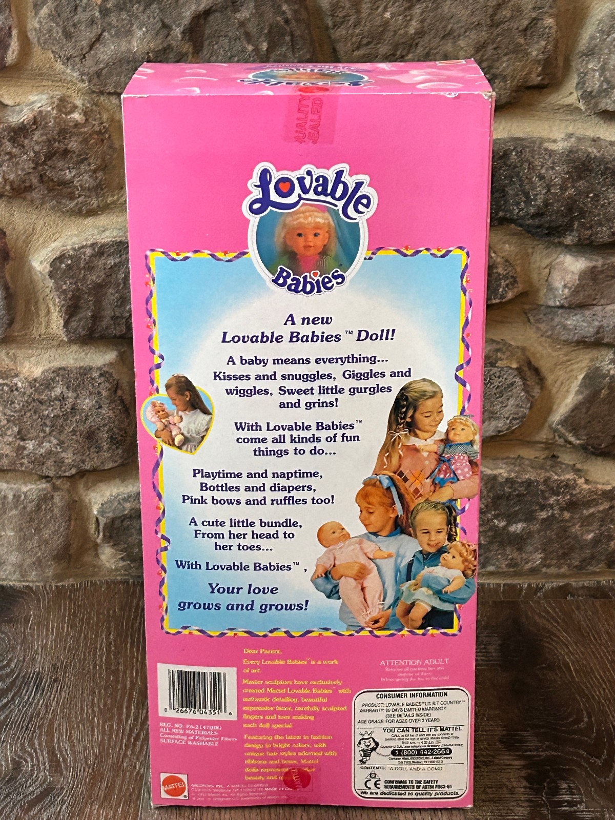 Vintage Mattell Lovable Babies Li'l Bit Country Girl & Boy  Doll  New in  Box