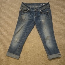 Vintage Miss Me Jeans 24 Low Rise Signature Skinny Embellished Bling 2000s