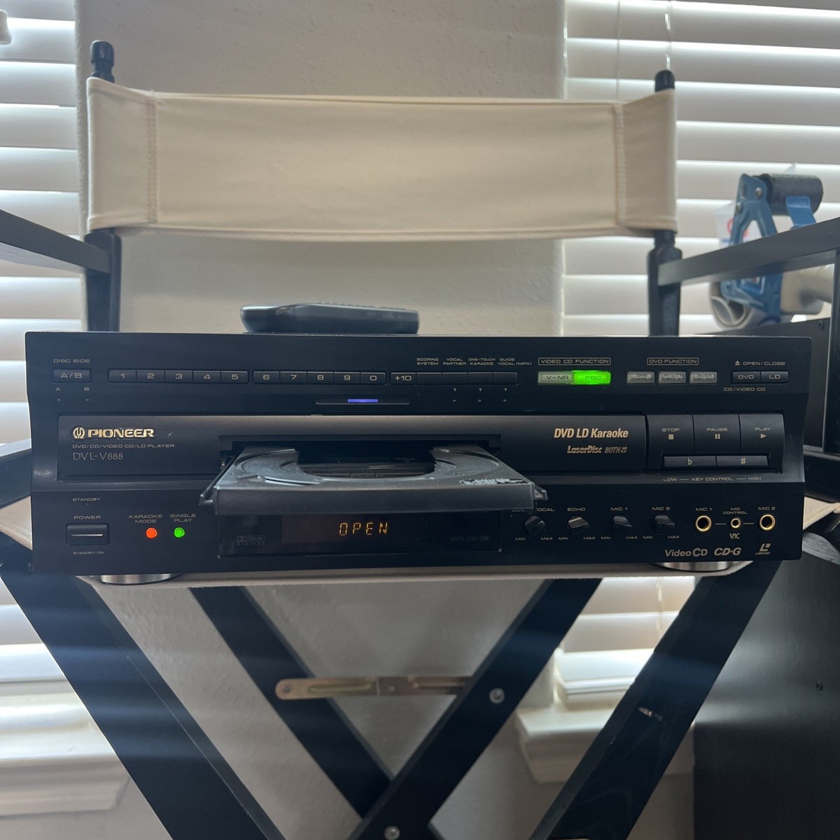 PioneerLaser Disc DVL-V888 DVD Video CD LD PLAYER Karaoke Tested