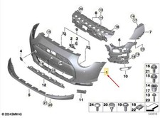 MINI COOPER J01 Stoßstangenverkleidung vorne oben grundiert 51115B762C3 ORIGINAL
