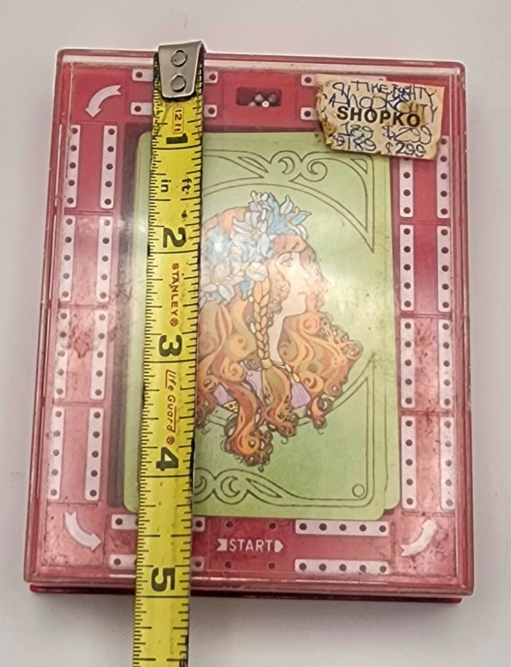 Vtg Hoyle Stancraft Cribbage Art Nouveau Cards Shopko Price Tag - Image 2 of 4