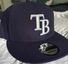 New Era 9FIFTY Tampa Bay Rays MLB Snapback Hat Navy Blue Baseball Cap