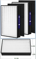 2 Pack A2 H13 HEPA Replacement Filter Compatible with 3M Filtrete Room Air Pu...