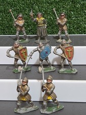 Lone Star Harvey Series Medieval Knights King x 8 Vintage Toy Soldiers