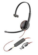 Plantronics Blackwire C3210 On-Ear Mono USB-A Headset - Black